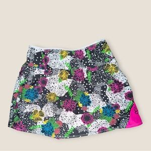 Sparkle Skirts Athletic Skort Floral Multicolor L Built-In Shorts Activewear
